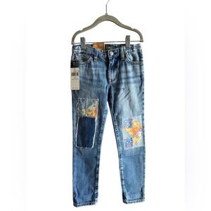 Ralph Lauren Girls Patchwork Blue Jeans
